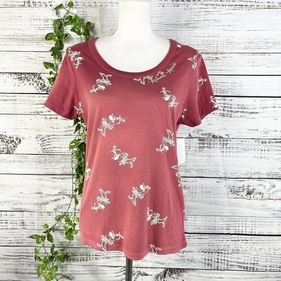 Disney Parks Walt Disney World T Tee Shirt size Small Red White Minnie Mouse - Picture 1 of 12